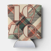 1940s Plaid Sticker Blikjeskoeler (Achterkant)