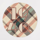 1940s Plaid Stickers (Design 2)