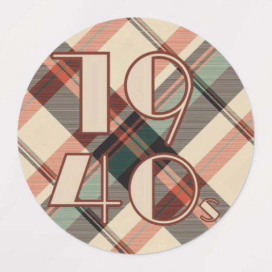 1940s Plaid Stickers (Design 2)