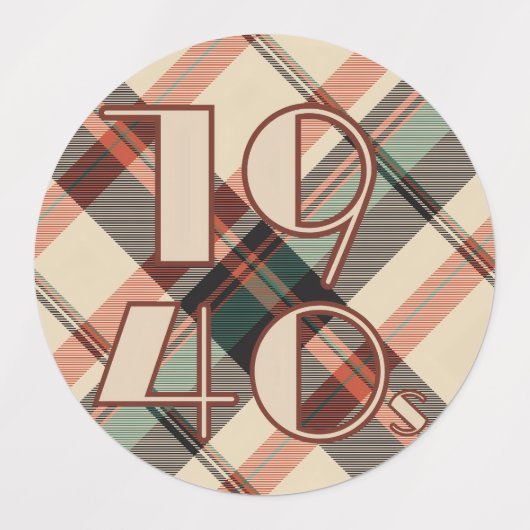 1940s Plaid Stickers (Design 1)