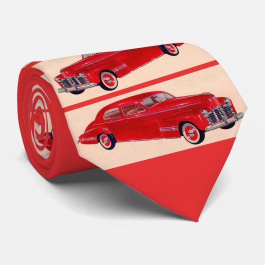 1940s Pontiac Torpedo print Stropdas (Opgerold)
