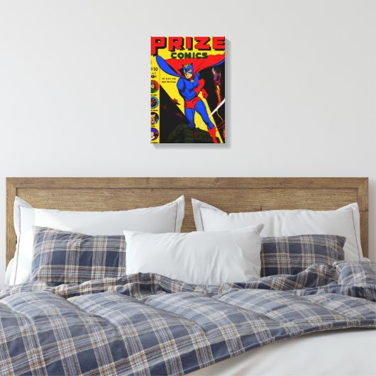  1940's PRIZE Comics Canvas Afdrukken (Insitu (Slaapkamer))