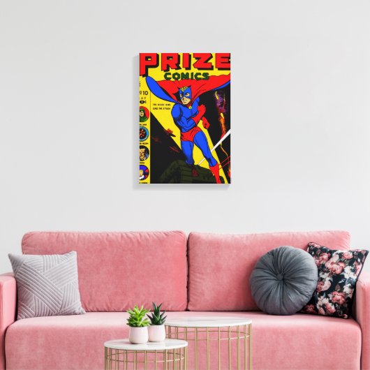 1940's PRIZE Comics Canvas Afdrukken (Insitu (Woonkamer))