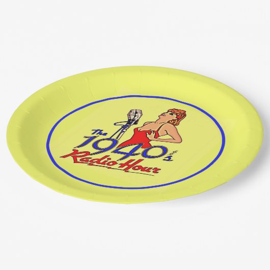 1940s radiouur papieren bordje (Gekanteld)