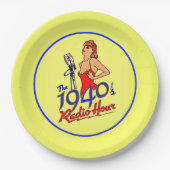 1940s radiouur papieren bordje (Voorkant)