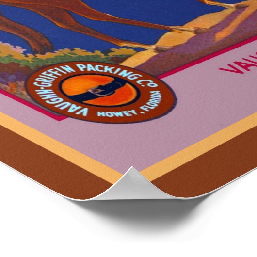 1940's Ranger Merk Oranje advertentie Poster (Hoek)