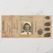 1940s Replica Paspoort Identificatie Menu (Voorkant)