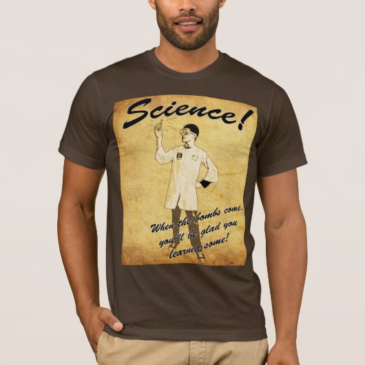 1940s Retro Science Poster T-shirt (Voorkant)
