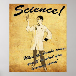 1940s Retro Wetenschappelijke Poster