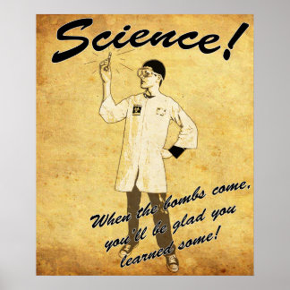 1940s Retro Wetenschappelijke Poster