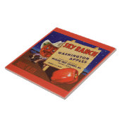 1940s Sky Ranch Washington Apples kratlabel Tegeltje (Zijkant)