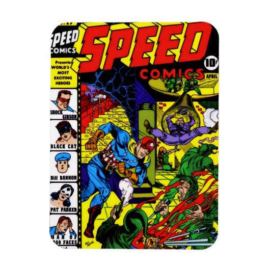 1940's SPEED Comics-magneet Magneet (Verticaal)