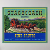 1940's Stagecoach Fine Fruits Poster (Voorkant)
