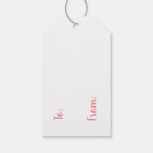 1940s  stro Pet met bloemen Cadeaulabel (Achterkant)