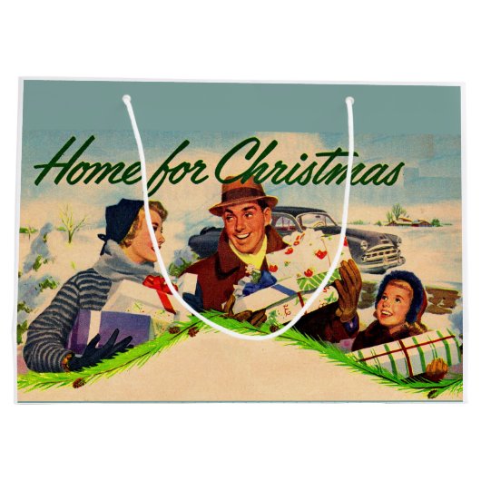 1940s Thuis voor Kerstmis Groot Cadeauzakje (Achterkant)