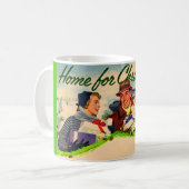 1940s Thuis voor Kerstmis Koffiemok (Voorkant links)