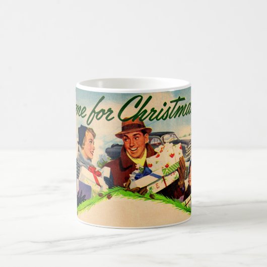 1940s Thuis voor Kerstmis Koffiemok (Center)