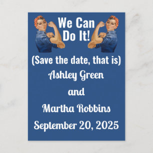 1940's Two Rosies Save-the-Date Briefkaart