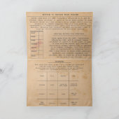 1940s US Ration Book Uitnodiging (Binnen)