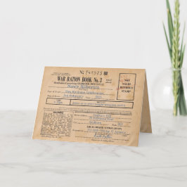 1940s US Ration Book Uitnodiging