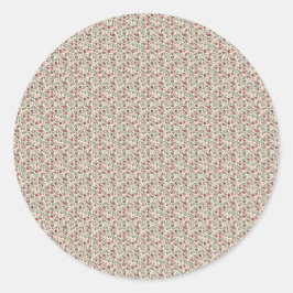 1940s Utility Bloemensprigpatroon Ronde Sticker