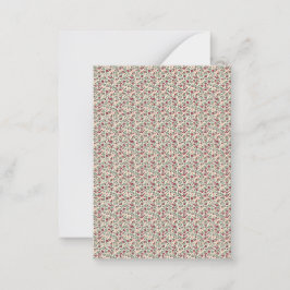 1940s Utility Floral Sprig Pattern Notitiekaartje