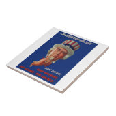 1940s waarschuwing van oom Sam Tegeltje (Zijkant)