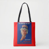 1940s waarschuwing van oom Sam Tote Bag (Voorkant)