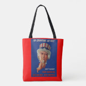 1940s waarschuwing van oom Sam Tote Bag (Achterkant)