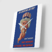 1940s warning from Uncle Sam Vierkante Klok (Hoek)