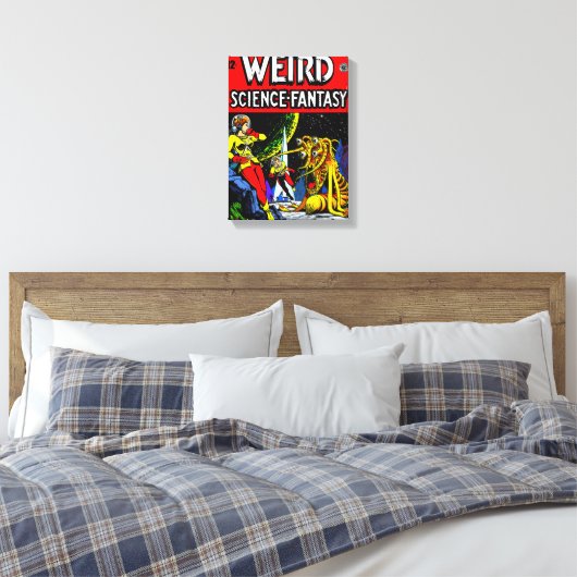 1940's WEIRD: Science ~ Fantasy Canvas Print (Insitu (Slaapkamer))