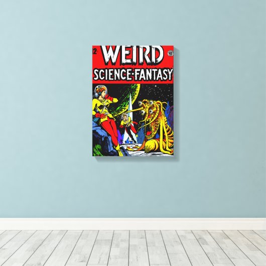 1940's WEIRD: Science ~ Fantasy Canvas Print (Insitu (Houten vloer))