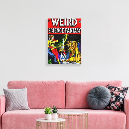 1940's WEIRD: Science ~ Fantasy Canvas Print (Insitu (Woonkamer))