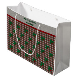 1940s Xmas Gingham - Gepersonaliseerd Groot Cadeauzakje