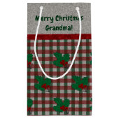 1940s Xmas Gingham - Gepersonaliseerd Klein Cadeauzakje (Achterkant)