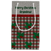 1940s Xmas Gingham - Gepersonaliseerd Klein Cadeauzakje (Voorkant)