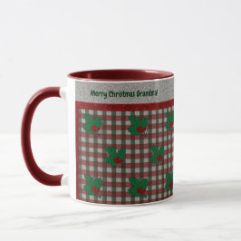 1940s Xmas Gingham - Gepersonaliseerd Mok