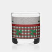 1940s Xmas Gingham - Gepersonaliseerd Whisky Glas (Links)