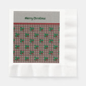 1940s Xmas Gingham Papieren servetten (Voorkant)
