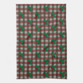 1940s Xmas Gingham Theedoek (Verticaal)