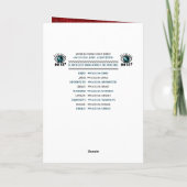 1940s Xmas Gingham - Uw foto - Gepersonaliseerd Feestdagen Kaart (Achterkant)