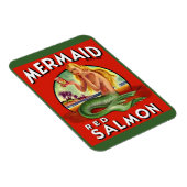 1940s Zeemeermin Zalm kan label Magneet (Rechterzijde)