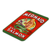1940s Zeemeermin Zalm kan label Magneet (Linkerzijde)