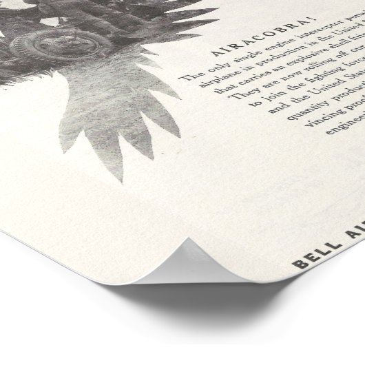 1941 Bell Vliegtuig AD Poster (Hoek)