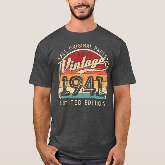 1941 beperkte uitgave 81 jaar oud t-shirt (Voorkant)