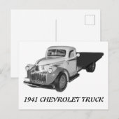 1941 CHEVROLET TRUCK 1942 Chevy Briefkaart (Voorkant / Achterkant)