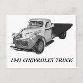 1941 CHEVROLET TRUCK 1942 Chevy Briefkaart (Voorkant)