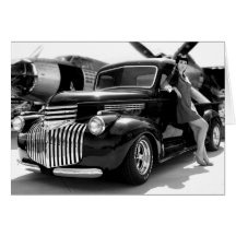 1941 Chevy Hot Rod Pickup Truck Pin Up Girl