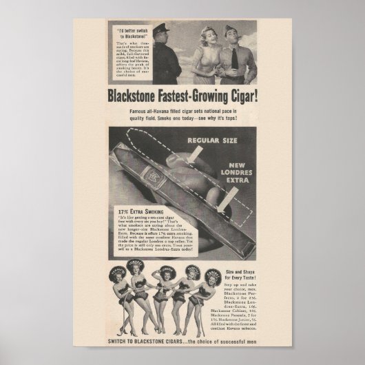 1941 Cigar ad Poster (Voorkant)