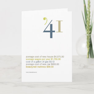 1941 de Feiten van de Pret van de Verjaardag Kaart